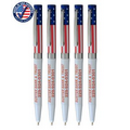 USA made Patriotic Twister Deluxe Pen W/ Stars And Stripes Cap